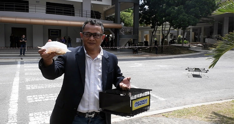 Maleisische stad test voedselbezorging per drone