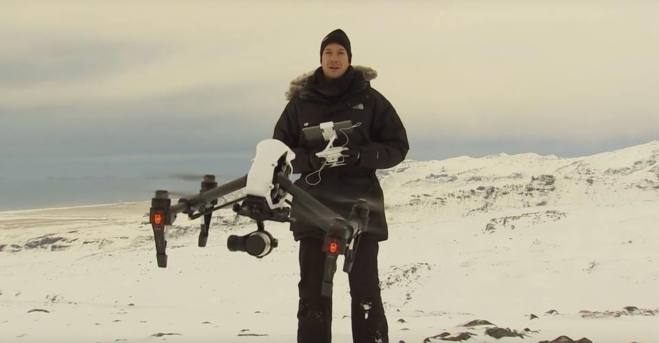 dji inspire 1 drone ijsland vulkaan onderzoek katla quadcopter 2015