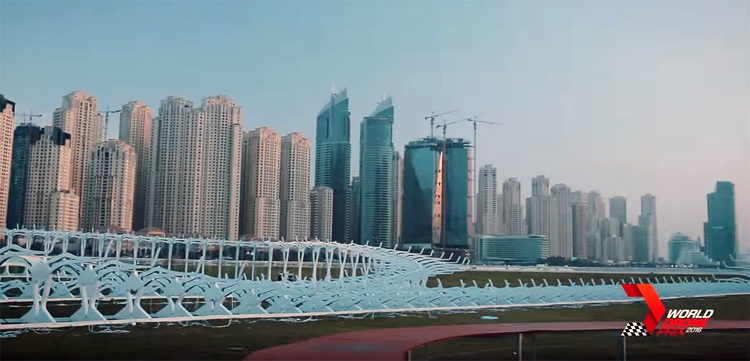 World Drone Prix showt race parcours in video