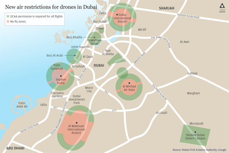Dubai stelt speciale drone zones in
